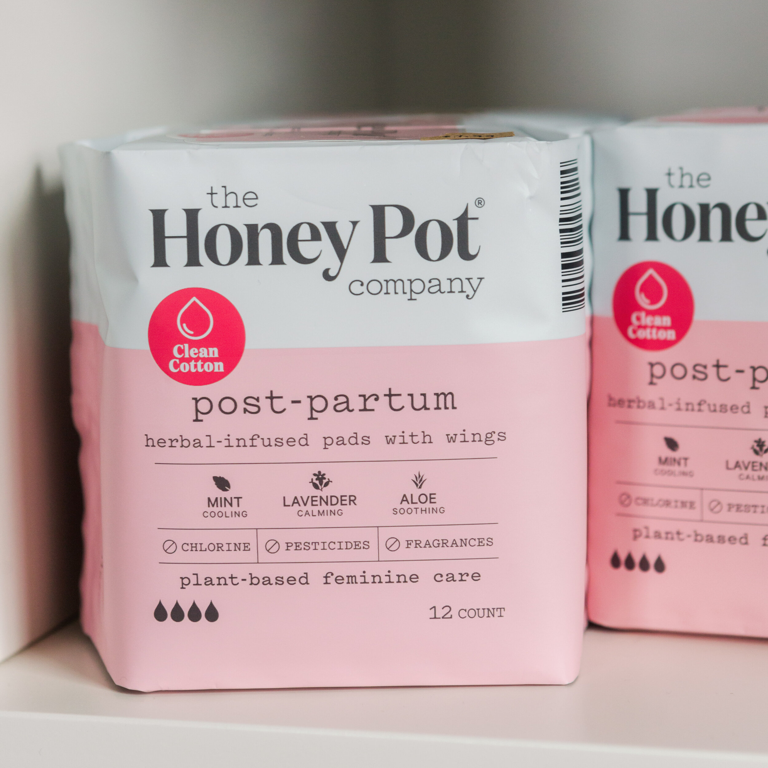 Postpartum Herbal Pads - 12 Count - The Honey Pot Company